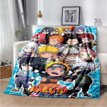 Naruto antklodė Auk&scaron;tos kokybės flanelinis &scaron;iltas mink&scaron;tas pliu&scaron;as ant sofos lovos antklodė, tinka oro kondicionavimo antklodė. 100x150cm