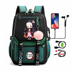 Demon Slayer Nezuko kuprinės vyrams Anime mokyklinė krep&scaron;ys paaugliams Canvas ne&scaron;iojamojo kompiuterio nugaros kuprinė moteri&scaron;ka kuprinė Anime Nezuko kuprinė