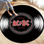 Klasikinės muzikos vinilo plok&scaron;telės apvalus kilimėlis, kilimai svetainės kėdėms dekoruoti, vaiki&scaron;kas &scaron;liaužiantis mink&scaron;tas neslystantis grindų kilimėlis Diameter 100cm