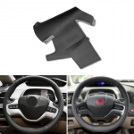 Rankomis pynama perforuota odinė automobilio stiliaus interjero vairo apdaila juoda, skirta Honda Civic 8-os kartos 2006 2007 2008