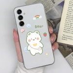 Dėklas, skirtas Samsung Galaxy S6 S7 edge+ S23 S22+ Ultra J3 4 5 6 mielas smūgiams atsparus permatomas silikoninis telefono dangtelio animacinis pie&scaron;inys, skirtas Samsung Coque buferiui Samsung M62