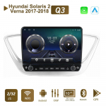 Android automobilinis radijas, skirtas Hyundai Solaris 2 Verna 2017-2018 su mygtuko rankenėle 10 colių daugialypės terpės grotuvas Navigacija GPS Carplay 2+32GB