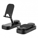Mobiliojo telefono stovas su belaidžiu Bluetooth garsiakalbiu sulankstomas reguliuojamas mobiliojo telefono laikiklis neslystančio dizaino telefono palaikymas