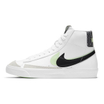 Nike Blazer Mid 77 SE GS Dvigubas Swoosh - Baltos, Garstyčių Žalios Vaikų Sportbačiai Dūminės Pilkos, Juodos DD1847-100 36
