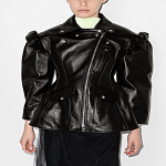 NOORA Moteri&scaron;ka tikroji juoda avinėlio oda, puo&scaron;nios detalės, dviratininko striukė, PUFF RANKOVĖS, Naujas stilius, Cafe pasimatymo striukė, dovana mergaitėms XXL juoda