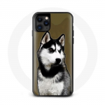 Coque Iphone 13 mini Husky Noir et Blanc