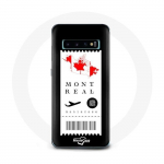 Coque pour Samsung Galaxy S10 Billet d'avion Montr&eacute;al Canada