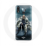 Coque pour Huawei P20 Lite Vikings S&eacute;rie Saison 6 Ragnar Lothbrok logo V Ep&eacute;e Gris Fond Brouillard pilka