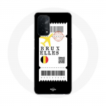 Coque pour Oppo A74 Billet d'avion Bruxelles Belgique