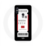 Coque pour Xiaomi Redmi Note 5 Pro Billet d'avion Marrakech Maroc