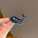 Pinkdudu Fashion Blue Diamond Banginio sagė Nauja Perlų Kalnų kri&scaron;tolo gyvūnų sagė moterims Papuo&scaron;alai Dovanos PD1828 mėlyna