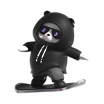 Riedlenčių me&scaron;kiukas Automobilio ornamentas Animacinio filmo forma Ry&scaron;kios i&scaron;rai&scaron;kos Juokingas čiuožėjas me&scaron;kiukas Automobilio prietaisų skydelio apdaila