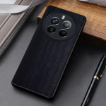 Dėklas skirtas Realme 12 Pro Plus 5G coque paprastas lengvas medinis ra&scaron;tas puodinis dangtelis realme 12 plus dėklui funda realme 12 pro plus juoda