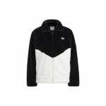 Adidas Originals Trefoil Storas Pa&scaron;iltintas Daugiaspalvis Sportinis Striukė Unisex Vir&scaron;utinis Drabužis Juoda Balta IN0981 L white