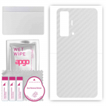apgo Protective Skin Sticker for the back compatible with vivo X50, Wrap Film, Foil, Vinyl - Pattern Transparent Carbon