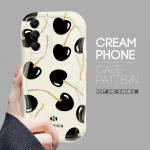 Mielas animacinio ra&scaron;to kreminės tekstūros korpusas, banguotas kra&scaron;tas, mink&scaron;tas silikoninis dangtelis, skirtas Samsung Samsung A02 balta