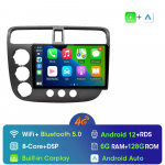 REAKOSOUND 2 Din Android Radijas Honda CIVIC Multimedia Grotuvui 2000 2001 2002 - 2006 Navigacija GPS Stereo CarPlay Pagrindinis Vienetas 8-core 6+128