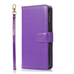 Daugiafunkcis dviejų sluoksnių piniginės dėklas su užtrauktuku, skirtas iPhone 15 14 13 12 Pro Max Samsung S24 S23 S22 Ultra A54 A15 A35 kortelių lizdams, rie&scaron;o dirželio atverčiamas dangtelis Huawei Mate 30 Pro juoda