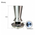 Kavos tamperio pastovus slėgis 51 mm 53 mm 58 mm kalibruotas 30 lbs, skirtas Delonghi Breville espreso priedai Barista kampiniai įrankiai 51mm Flat Bottomed sidabras