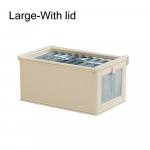Sustorėjusių drabužių tvarkyklė Visual Drawers Organizer Portable Storage Box Large-With lid