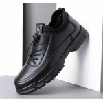 Vyri&scaron;ki odiniai batai, laisvalaikio batai, kvėpuojantys ir lengvi briti&scaron;ko stiliaus odiniai vir&scaron;utiniai vyri&scaron;ki batai 39 juoda