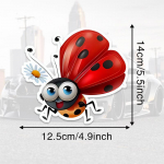 DS90#12.5x14cm Mielas boružėlės automobilio lipdukas &ndash; atsparus vandeniui, linksmas automobilio papuo&scaron;imas motociklams, &scaron;almams, 12.5x14cm