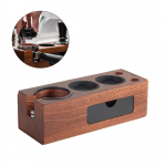 Espresso presavimo stotelė Medinis espresso presavimo laikiklis 3 skylės 51 mm iki 58 mm universalus F7-Sapele Solid Wood Powder Seat