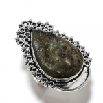 Labradorite Gemstone Handmade 925 Sterling Silver Jewelry Ring Size 10 f3l20