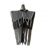 Helovino kabantys grimzlės su LED &scaron;viesa Baisus lauko dekoras Skeletas skraidantis vaiduoklis Haunted House Rekvizitai Helovino vakarėliams juoda