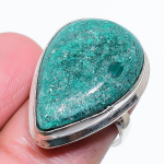 Natural Malachite Gemstone Handmade 925 Sterling Silver Gift Ring Size 6 w3t94