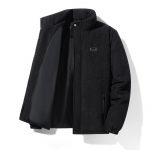 Medvilninė striukė su stačia apykakle, velvetinė, rudeninė ir žieminė, vyri&scaron;ka, aksominė, pa&scaron;iltinta, &scaron;ilta, kvėpuojanti, laisva, duonos striukė, madinga, firminė, kasdienė striukė 5XL