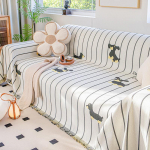 Universalus &Scaron;enilinio Audinio Svetainės Dekoratyvinis Sofos Rank&scaron;luostis Namams Apsauga nuo Dulkių Sofos Apsauginis Užvalkalas Bohemi&scaron;kas Kvėpuojantis Apsaugantis nuo Dulkių Antklodė 180x130cm