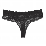 FINETOO nėriniuotos gėlėtos kelnaitės moterims, grynos medvilnės, kvėpuojančios, mink&scaron;tos, žemo juosmens, vienspalvės kelnaitės, S-XL XL juoda