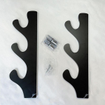 Sieninis laikiklis 3 pakopų kardo stovo tankio medienos plau&scaron;ų plok&scaron;tės be aparatūros apdailos atramos priedų, pagrindo stovas samurajui juoda