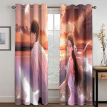 Anime Poros Spaudinys Didelio Užtamsinimo Užuolaida Romantika Miegamajam Stora Užuolaida Estetinis Stilius Ra&scaron;tuotos Užuolaidos Daugiaspalvė W55 X H120cm X 2&Grommet Top