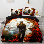 Anime Jujutsu Kaisen Satoru Gojo antklodės užvalkalų rinkinys King Queen Dvivietis Dvivietis Vieno dydžio Vaikams Paauglių patalynės komplektas 150x200cm 3pcs