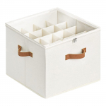 Drabužių spintos batų tvarkyklė, medžiaginė batų tvarkyklė su permatomu dangteliu, reguliuojami skirstytuvai batams laikyti, laikymo talpykla One Size smėlis