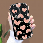 Mielas animacinių filmų ra&scaron;tų kreminės tekstūros korpusas, banguotas kra&scaron;tas, mink&scaron;tas silikoninis dangtelis telefono dėklas, skirtas Huawei Honor Infinix Tecno iPhone iPhone 11 Pro Max skaidri