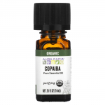 Aura Cacia, grynas eterinis aliejus, organinė kopaiba, 0,25 fl uncijos (7,4 ml)