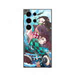 Coque - Maniacase - Samsung Galaxy S25 Ultra - Souple - Noir - Demon Slayer juoda