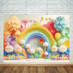 Spalvingi me&scaron;kiuko balionai, 1-ojo gimtadienio fonas, vaikų dovanos, kūdikio sutiktuvių fonas, o, kūdikio fonas fotografijai, foto rekvizitai studijai 240X180CM