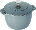 staub Staub Cocotte de GOHAN Pilka M Ryžiai Ryžiai 2 Dažytas Ketaus Emalis IH Ryžių Virimo Puodas Japoni&scaron;kas La Cocotte de GOHAN La 16cm Puodas, Viryklė, Puodeliai, Metalas, gray