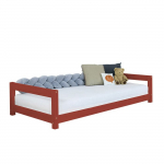 Lit enfant kiddy 90 x 190 rouge brique - generique - bois - panneaux de particules - a lattes