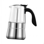 Espreso kavos virimo aparatas, kavos virimo aparatas, nerūdijančio plieno permatoma dovana, espreso aparatas