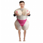 Didelės krūtys pripučiami kostiumai, unikalūs kostiumai suaugusiems One size, 150-190cm rožinė