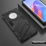 Dėklas Honor Magic5 Lite 5G, smūgiams atsparus &scaron;arvuotas magnetinis laikiklis-stovas, telefonų dėklai Honor Magic 5 Lite 5Lite, kietas PC galinis dangtelis Honor Magic5 Lite juoda