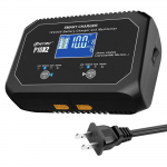 Dviejų kanalų automobilio akumuliatoriaus įkroviklis 12V 10A 24V 5A ličio, AGM, GEL, &scaron;vino-rūg&scaron;tiniams, LiFePO4 akumuliatoriams automatinis motociklo įkroviklis EU Plug juoda