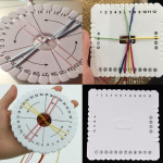 Apvalus kvadratas rankų darbo karoliukų ri&scaron;imo laido disko pinimo plok&scaron;tė &bdquo;Pasidaryk pats&ldquo; pinta pinta virvė Round