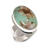 Chrysoprase Gemstone Handmade 925 Sterling Silver Jewelry Ring Size 10 l3e43
