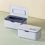 Drėgnų audinių dėžutė, skirta darbalaukiui, kūdikių servetėlės ​​Popierinė laikymo dėžutė Buitinė servetėlių dėžutė mėlyna